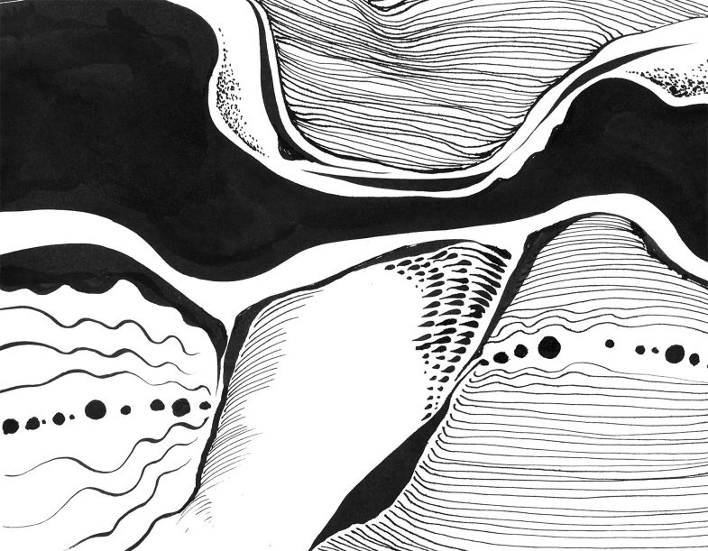 Jan Astner black and white drawings